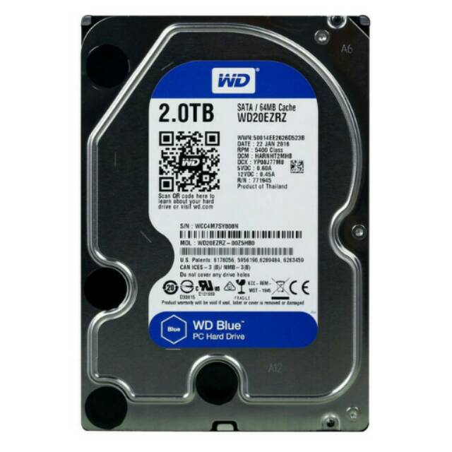 HDD PC WD Blue 2TB SATA3 cache 64MB