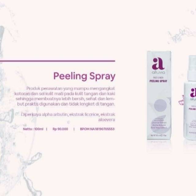 Alluvia peeling spray