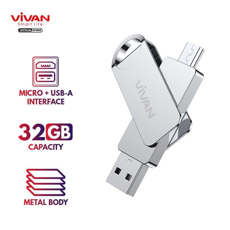VIVAN Flashdisk OTG VOM132 32GB Dual Interface