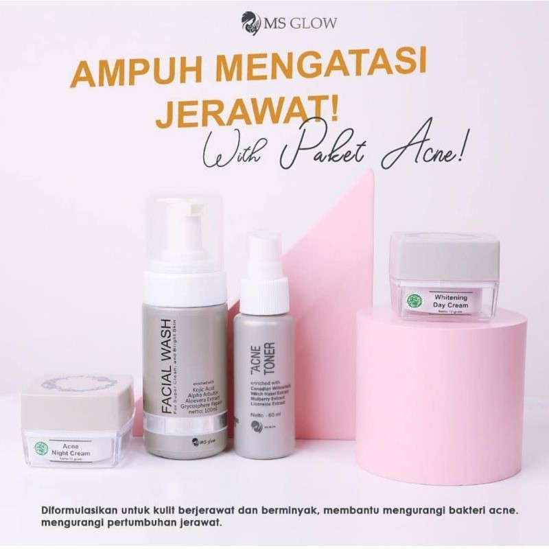 MS GLOW Paket Jerawat(ACNE)