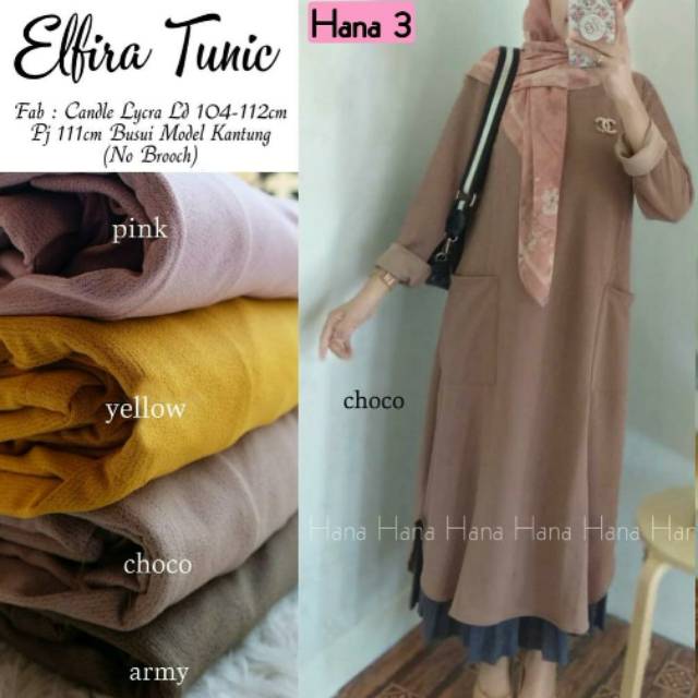 Elfira long tunik polos