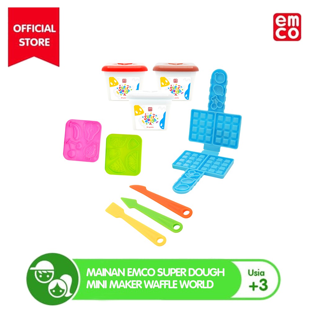 Mainan EMCO Super Dough Mini Maker Waffle World