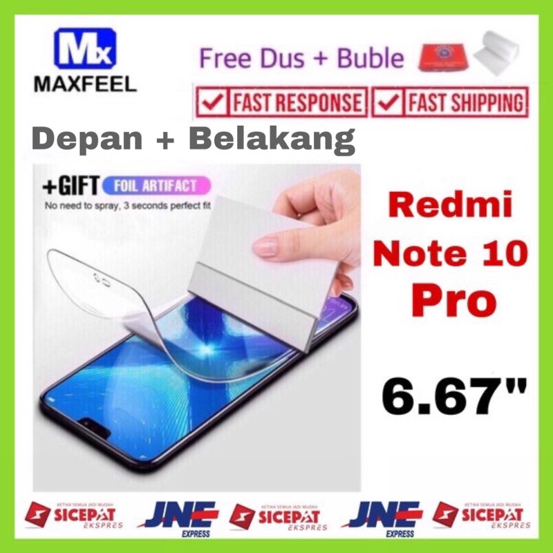Redmi Note 10 Pro - MAXFEEL Hydrogel Screen Protector Original