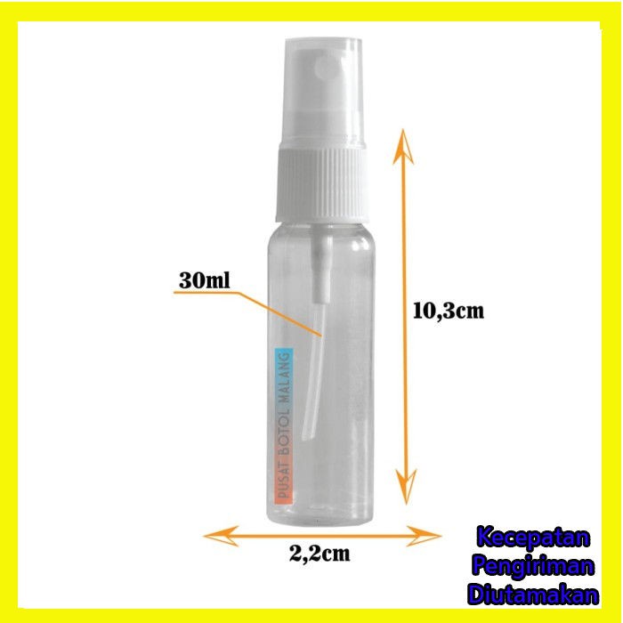 Botol spray 30ml (pet putih natural)