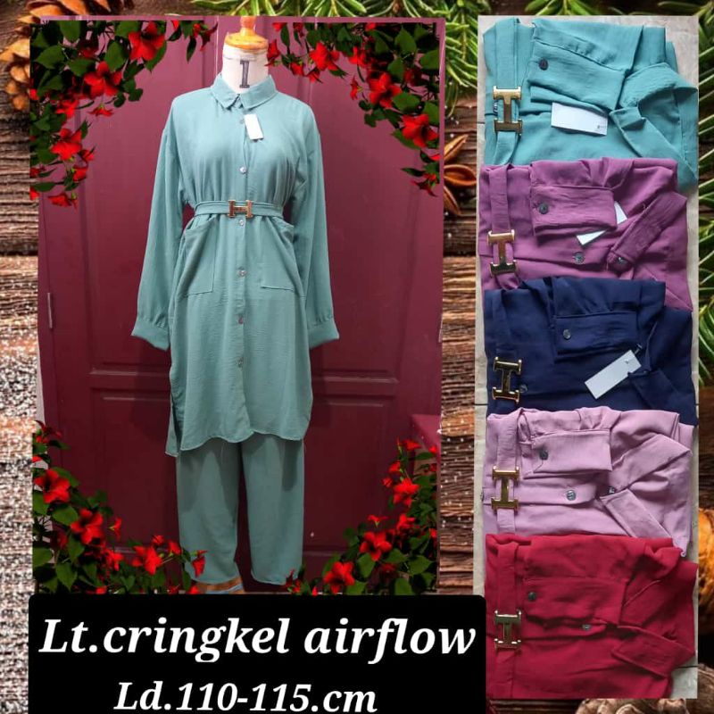 AIRFLOW CRINGKEL SETCEL LONG TUNIC PREMIUM