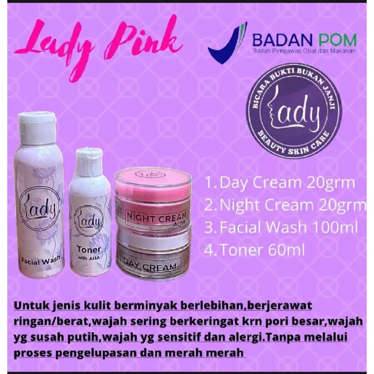paket serum dan cream lady