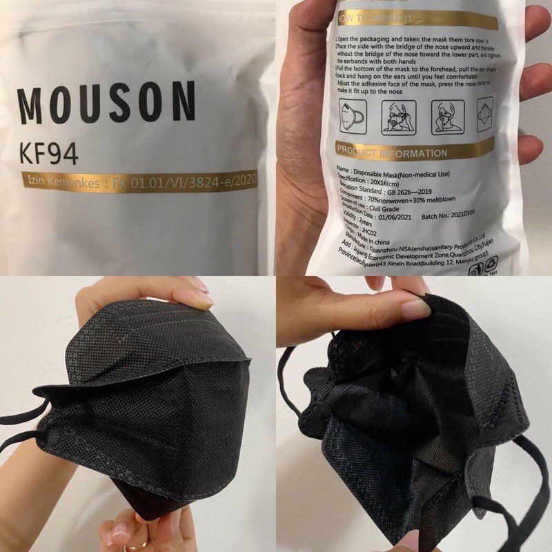 masker kf94 hitam