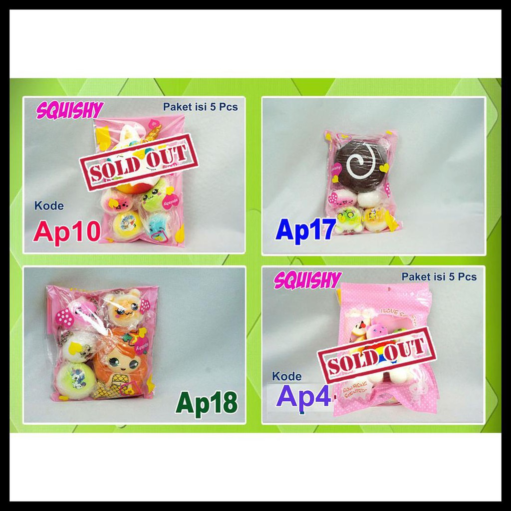 {BISA COD} Squishy 5pc Slow Jumbo Medium Mini PROMO Kode 464