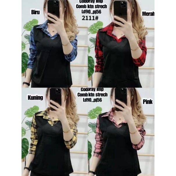 Blouse Codoray cantik motif kotak