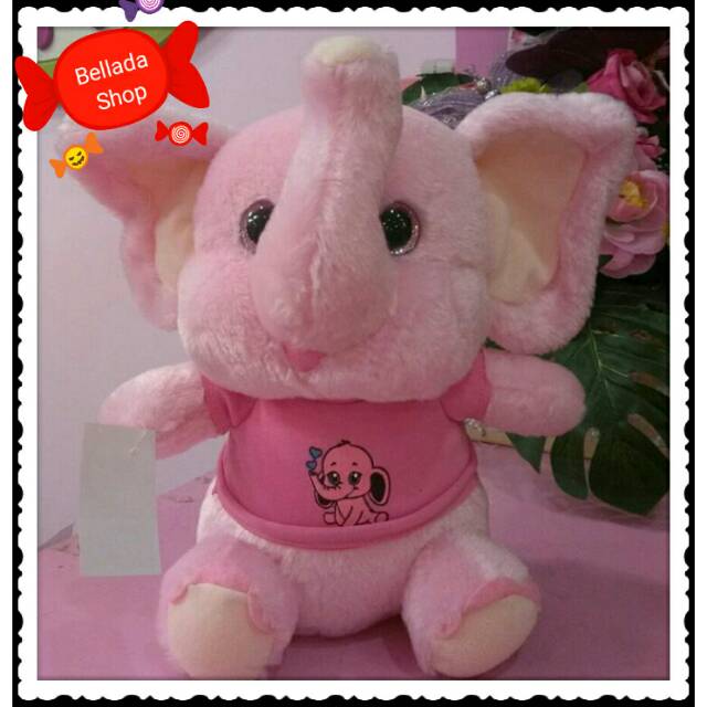 Boneka Gajah Pink