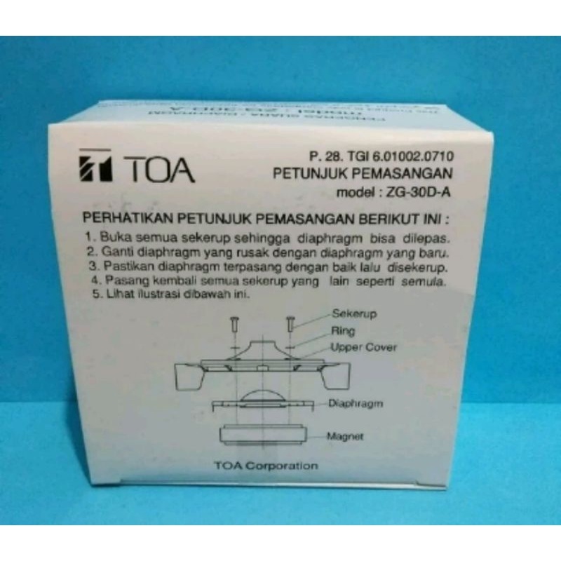 Spool TOA asli. Model ZG 30D A