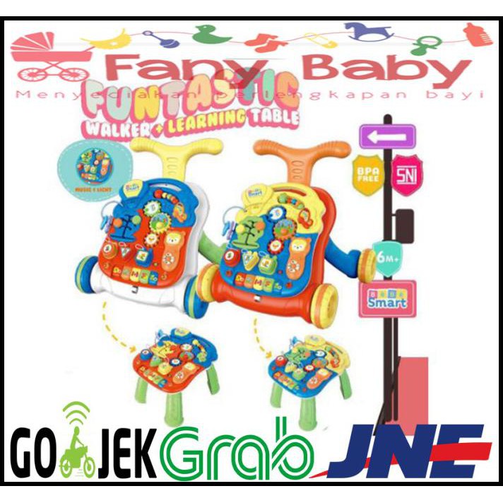 Bebesmart Funtastic Walker + Learning Table - White