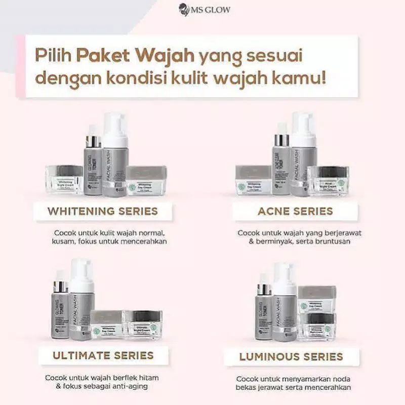 MS GLOW semua paket