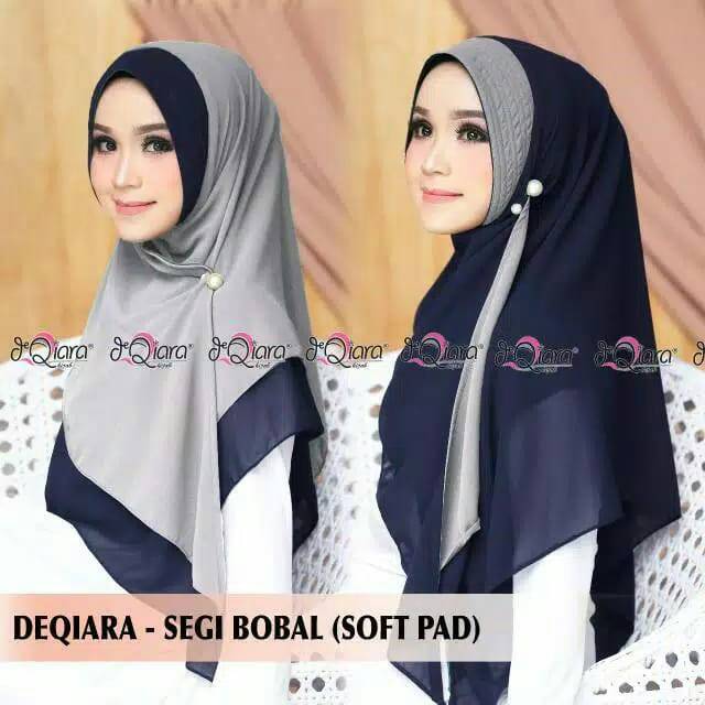 Gratis TUSPIN JILBAB DIAMON HIJAB KHIMAR SEGITIGA BOBAL 2 LAYER