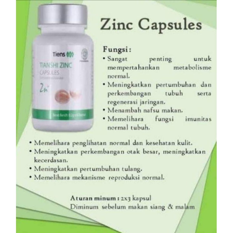 ZINC KAPSUL 100% ORIGINAL