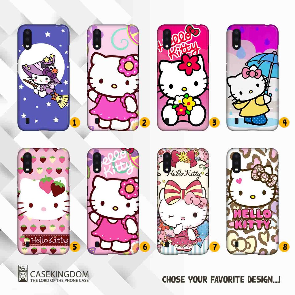 Premium Custom Case Samsung Galaxy A01 Hello Kitty Casing Hardcase Full Print B2