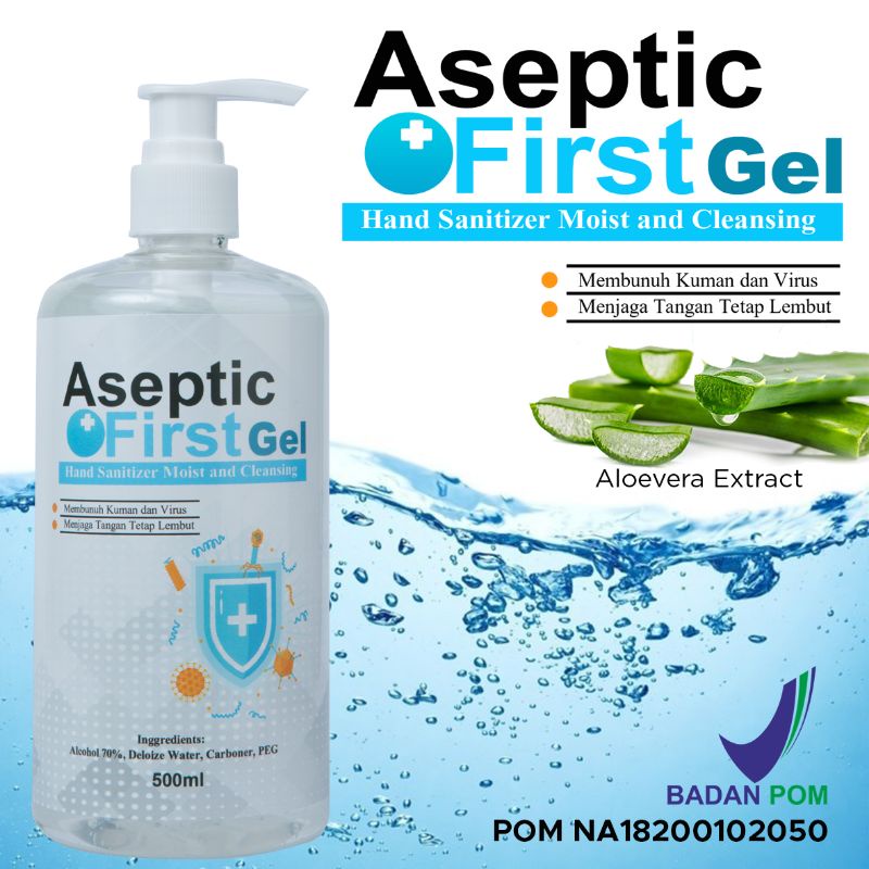 ASEPTIC FIRST GEL HANDSANITIZER 500ML PUMP