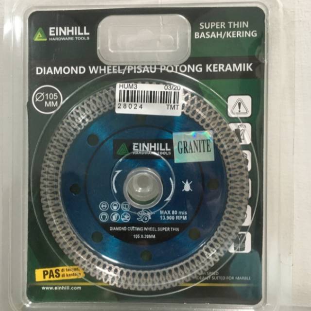 Diamond Wheel 4" Basah / Kering Super Thin Einhill