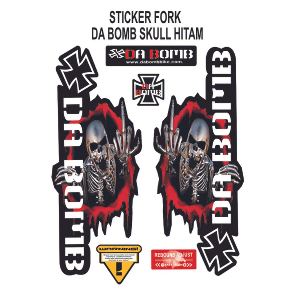 Sticker Fork Da Bomb Skull