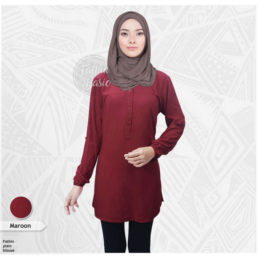 BLOUSE MARUN BASIC