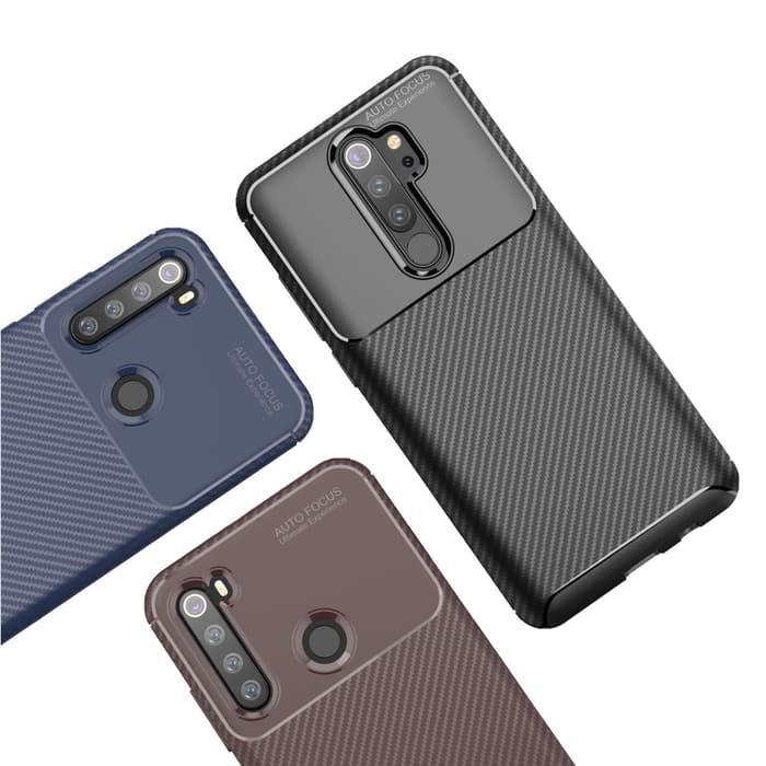 Case Redmi Note 8 Pro / Note 8 Rugged Armor Silicon Carbon Soft Casing