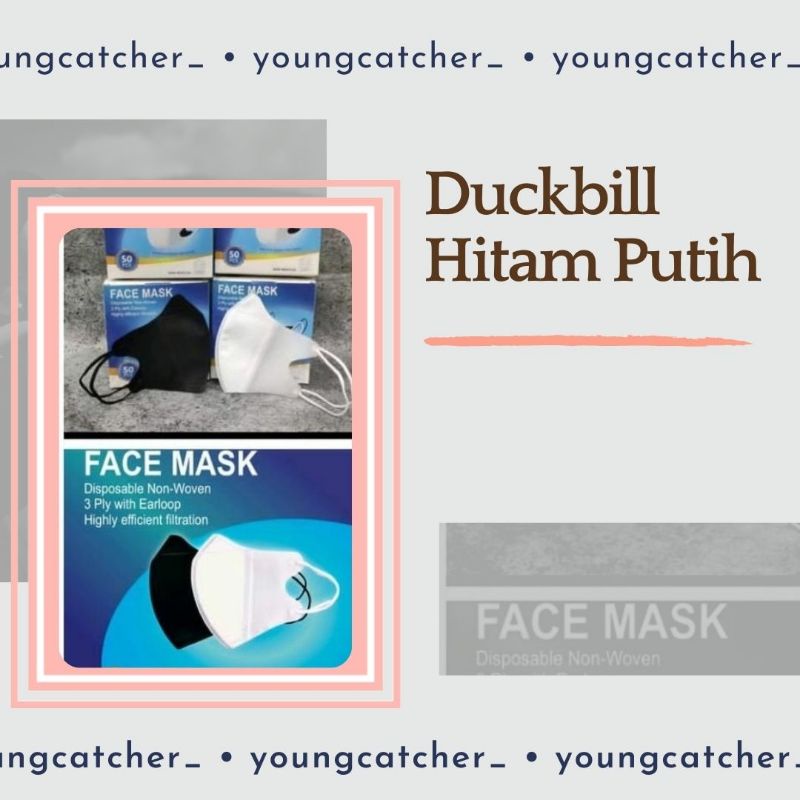 Masker Duckbill Hitam Putih