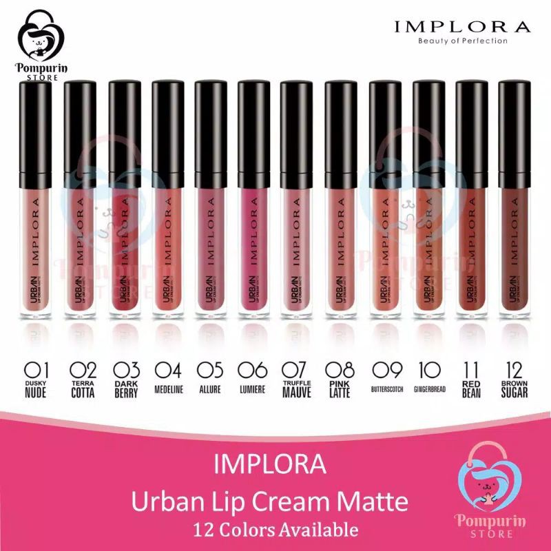 [BPOM] IMPLORA Urban Lip Cream Matte