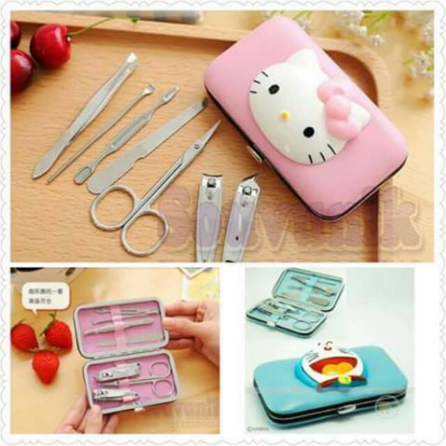 Menicure pedicure hello kitty dan doraemon