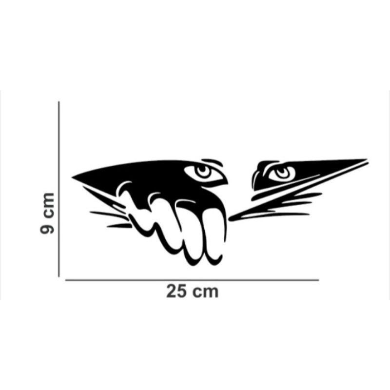 sticker cutting 3D  mata mengintip