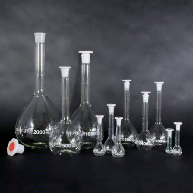 Labu ukur 25ml pyrex volumetric flask 25ml pyrex