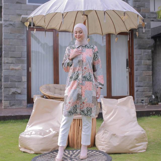 Tunik Kalia Grey (Busui friendly)