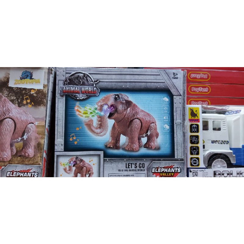 gajah mamoth nyala + suara dus