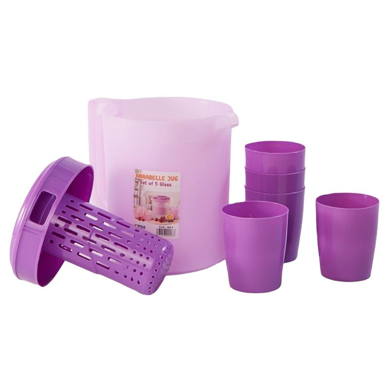 Teko ungu set gelas