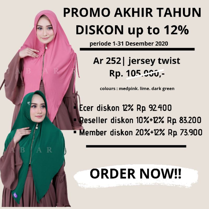 ArRafi Ar 252 Hijab Resleting