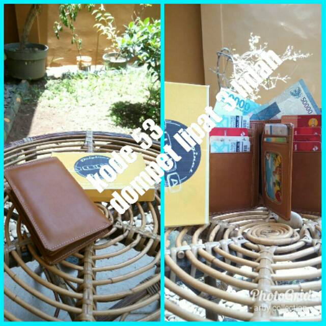 Dompet kulit  lipat 3 lidah