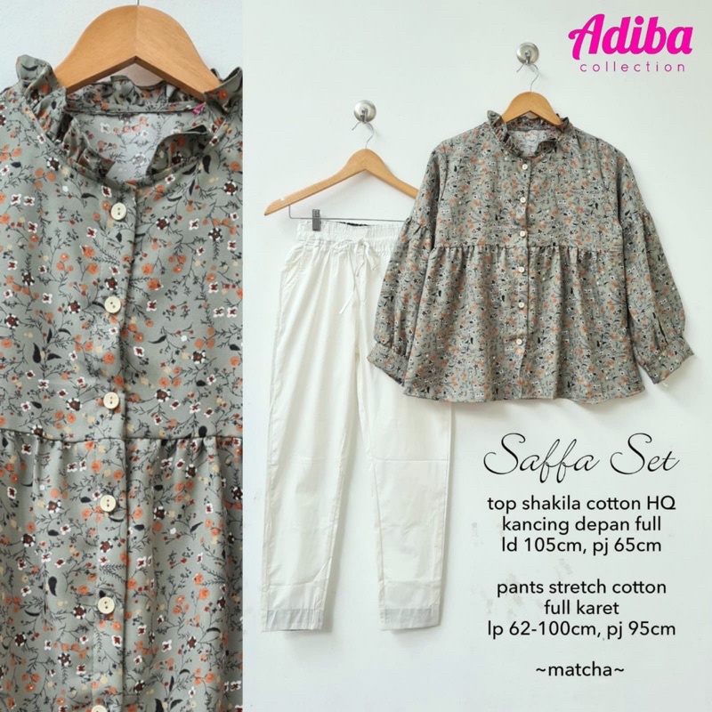 SETELAN BUNGA-BUNGA/SET WANITA/SAFFA SET