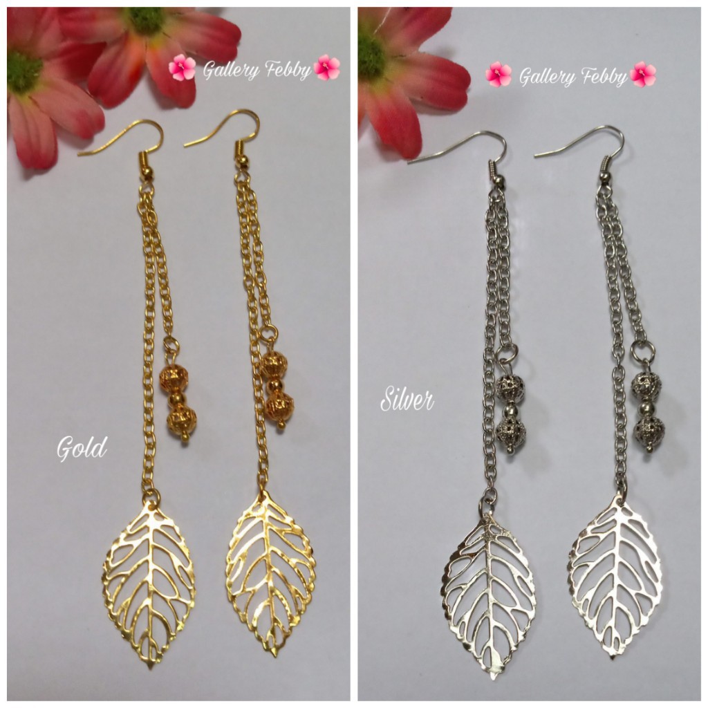 AT019 Anting Rantai Mix Daun