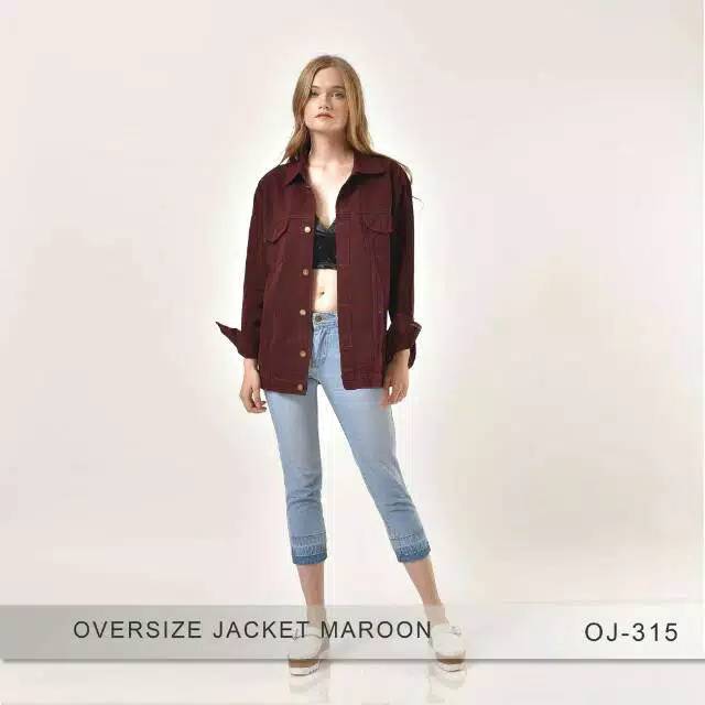 Jacket Oversized Maroon