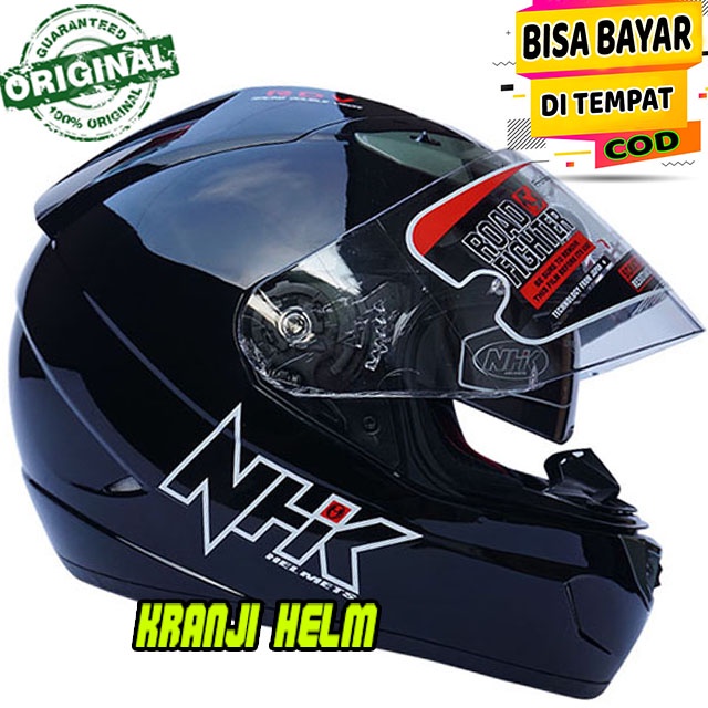 Helm / Helm fullface / Helm nhk gp 1000 solid black termurah
