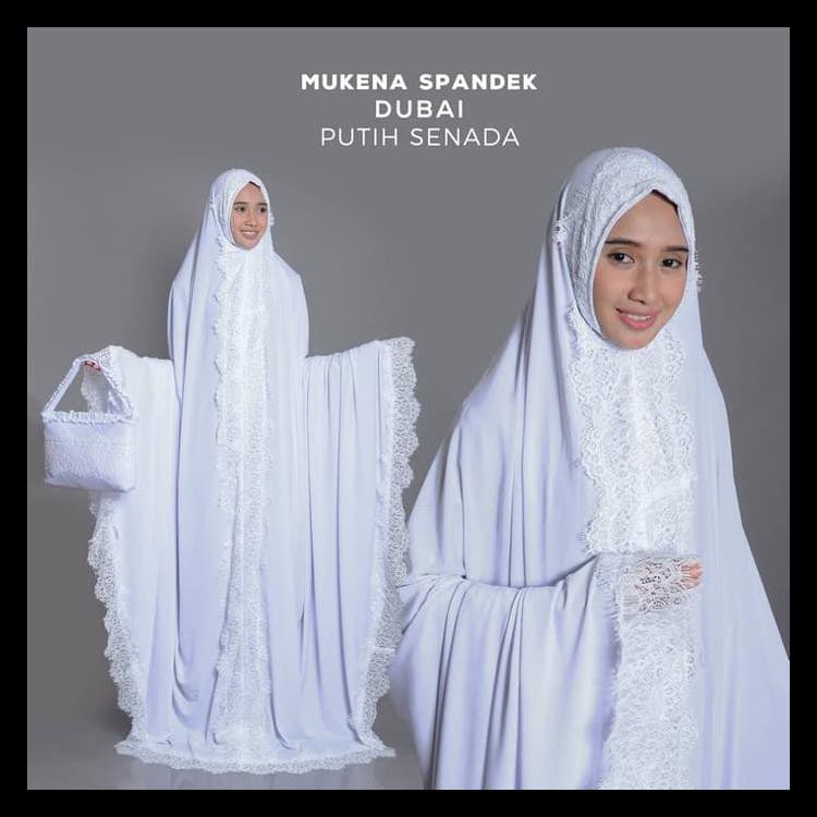 MUKENA TERUSAN DUBAI PUTIH SENADA