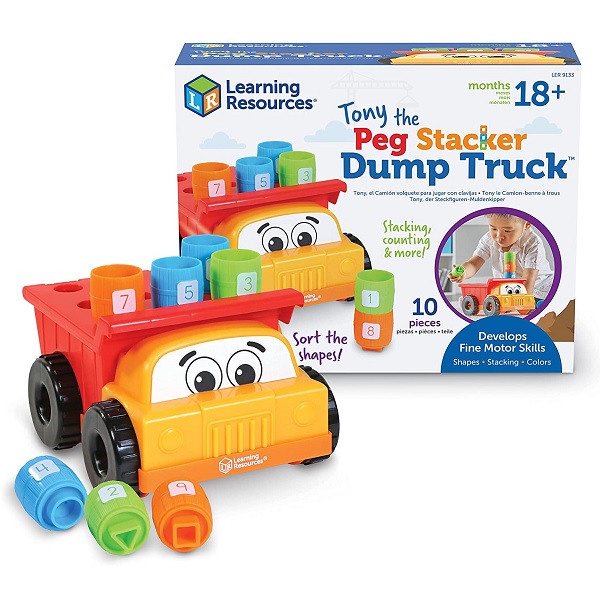 Learning Resources Tony the Peg Stacker Dump Truck