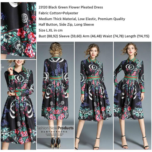Flower plated dress