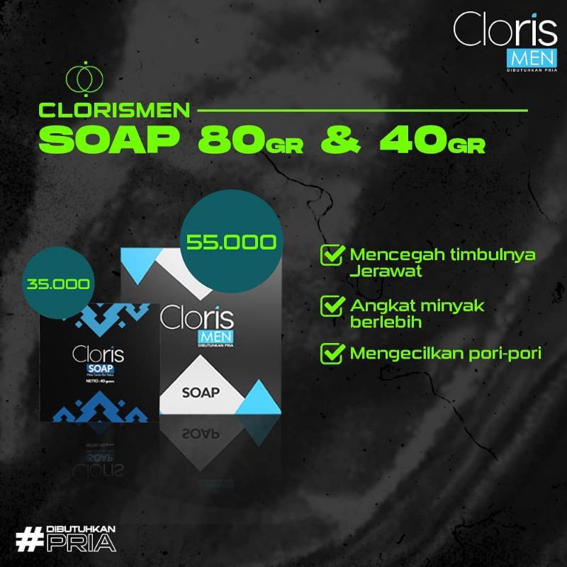 [COD] ClorisMen Soap 80gr & 40gr