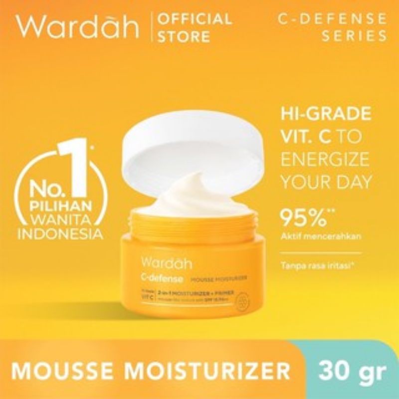 wardah mousse moisturizer defense 30gr