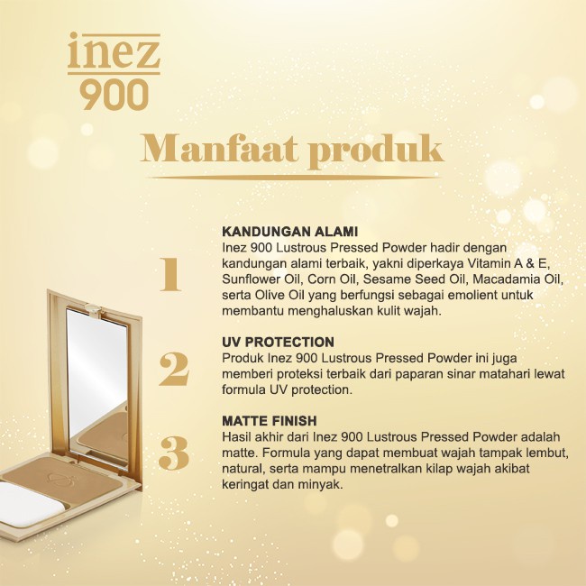 INEZ Lustrous Pressed Powder & Refill 12gr