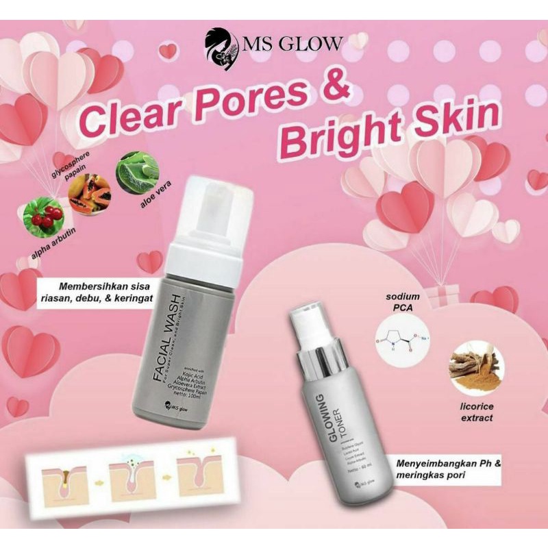 facial wash dan glowing toner