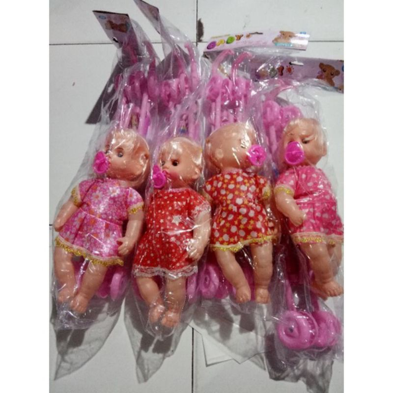 Mainan Dorongan Plus Boneka Dot Nangis
