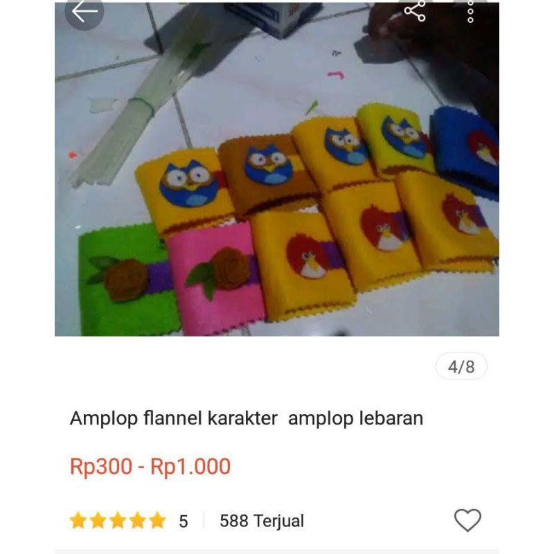 amplop lebaran unik model dompet karakter