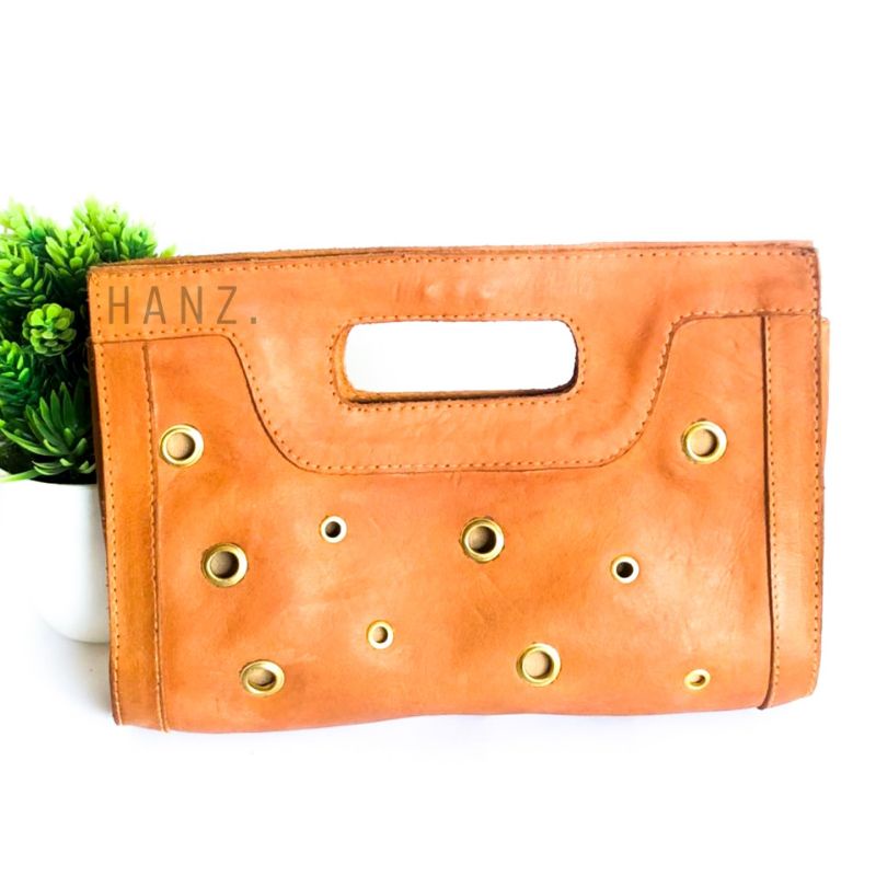Handbag Eyelet Kulit Asli