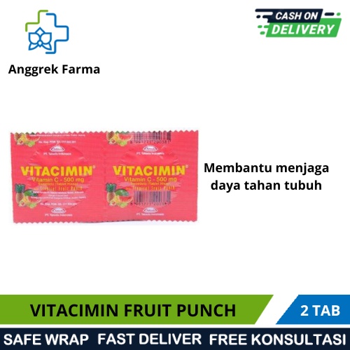 VITACIMIN FRUIT PUNCH/2 TAB/TABLET HISAP/MULTIVITAMIN